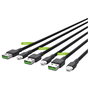 Green Cell KABGCSET06 Cable Lightning a USB A, 2 m, Negro (Pack de 3)