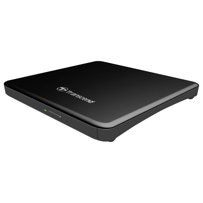 Transcend TS8XDVDS-K EXT SLIM USB Grabadora DVD+RW Negro USB 2.0 Ultra delgada Plug and Play para Windows Mac