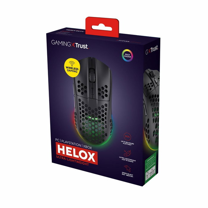 Trust GXT 929 Helox Ratón Gaming Inalámbrico Negro