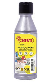 Jovi Pintura Plástica Jovidecor Acryl Botella 250 mL Plata
