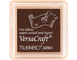 Tsukineko Almohadilla de tinta VERSACRAFT textil marrón Cocoa 33x33mm