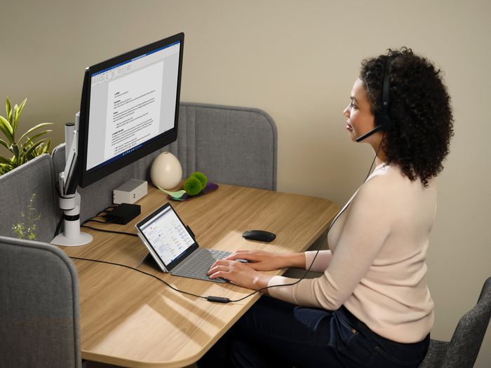 Microsoft Auriculares USB-C Modern, Certificado para Microsoft Teams, Micrófono con Reducción de Ruido, USB-C, 1.8m