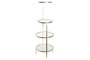 DKD Home Decor Estantería Dorado Metal Cristal 30 x 86 x 32.5 cm con 4 Estantes
