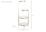 DKD Home Decor Estantería Dorado Metal Cristal 30 x 86 x 32.5 cm con 4 Estantes