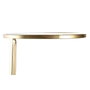 DKD Home Decor Estante de Metal y Cristal Dorado