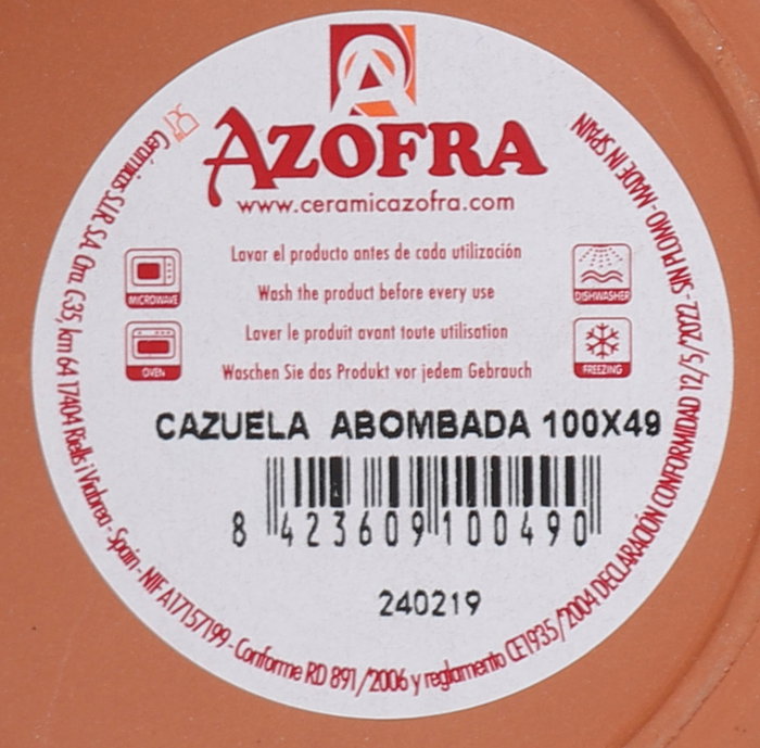 Azofra Cazuelita Abombada Ø10x5 cm (14 Unidades)</h1>