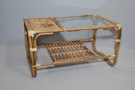 DKD Home Decor Mesa de Centro Bali2 de Ratán y Bambú Natural