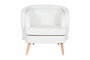 DKD Home Decor Butaca Blanco Natural Poliester Madera 80 x 78 x 91 cm