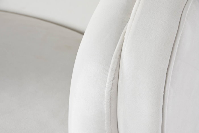 DKD Home Decor Butaca Blanco Natural Poliester Madera 80 x 78 x 91 cm