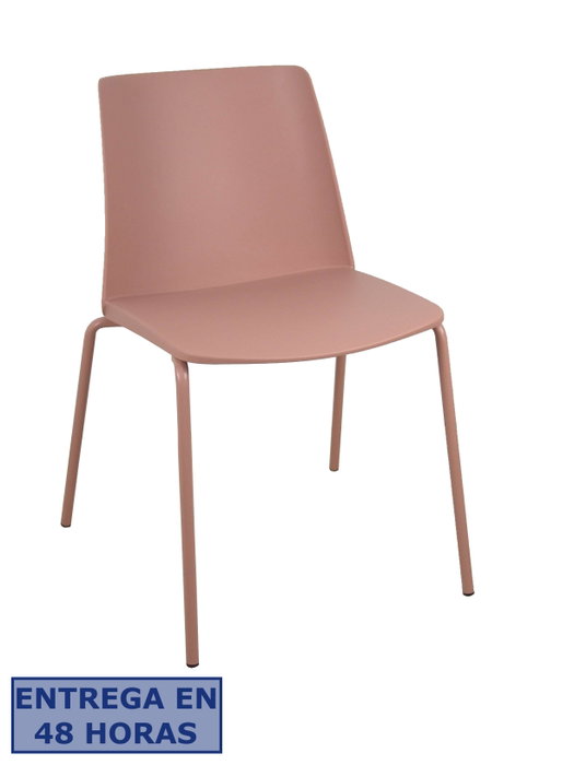 PIQUERAS Y CRESPO Silla Orgaz Rosa sin brazos (Pack de 4)
