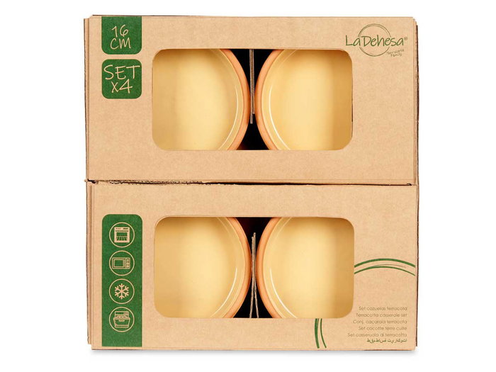 La Dehesa Set 4 Cazuelas Barro 16 cm Color Mostaza (Set de 6)