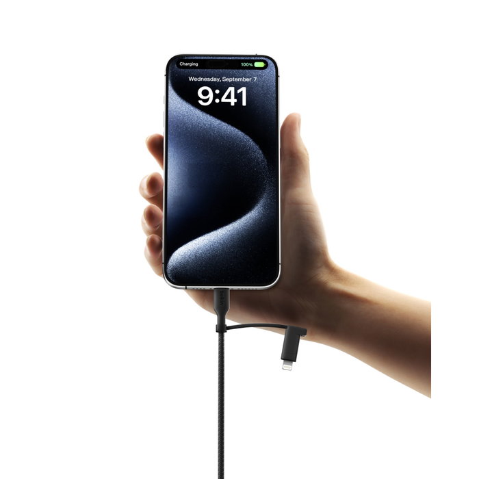Belkin BoostCharge Pro Cable USB-C a USB-C/Lightning 1,5 m Negro Belkin BoostCharge Pro Cable USB-C a USB-C/Lightning 1,5 m Negro