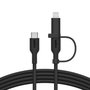 Belkin BoostCharge Pro Cable USB-C a USB-C/Lightning 1,5 m Negro