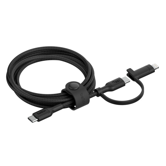 Belkin BoostCharge Pro Cable USB-C a USB-C/Lightning 1,5 m Negro Belkin BoostCharge Pro Cable USB-C a USB-C/Lightning 1,5 m Negro
