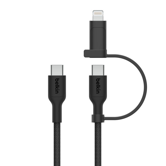 Belkin BoostCharge Pro Cable USB-C a USB-C/Lightning 1,5 m Negro Belkin BoostCharge Pro Cable USB-C a USB-C/Lightning 1,5 m Negro