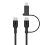 Belkin BoostCharge Pro Cable USB-C a USB-C/Lightning 1,5 m Negro