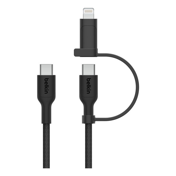 Belkin BoostCharge Pro Cable USB-C a USB-C/Lightning 1,5 m Negro Belkin BoostCharge Pro Cable USB-C a USB-C/Lightning 1,5 m Negro