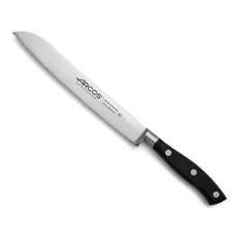 Arcos Cuchillo Panero con Sierra Serie Riviera 200 mm Acero Inoxidable Nitrum Mango Polioximetileno Negro