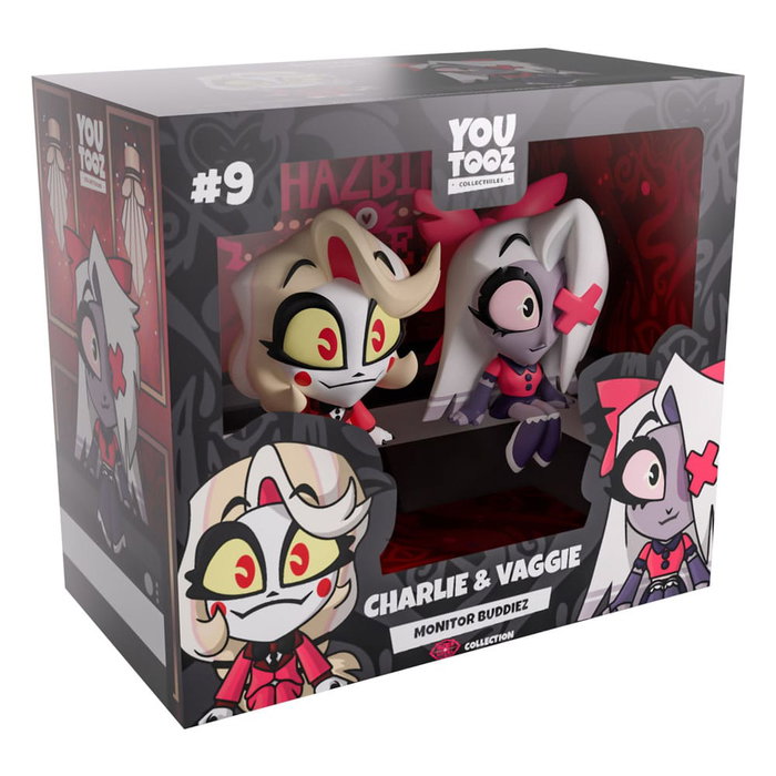 Youtooz Hazbin Hotel Co. Figuras Vinyl Charlie & Vaggie Monitor Buddiez