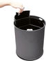 PROBBAX - WB-1252-BLA - Papelera de separación de residuos con recipientes separadores negros - 13 L de capacidad - 25,5 cm Ø x 30,8 cm - Negro