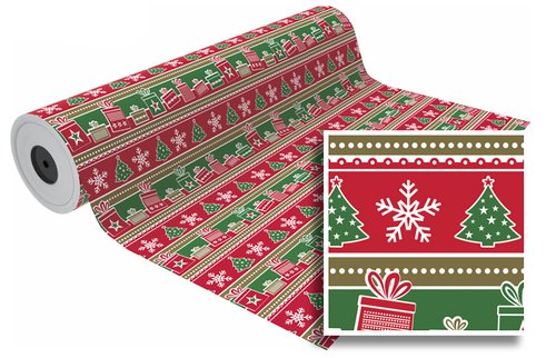 BASIKA Papel de Regalo Bobina Navidad 31 cm x 80 m BASIKA Papel de Regalo Bobina Navidad 31 cm x 80 m
