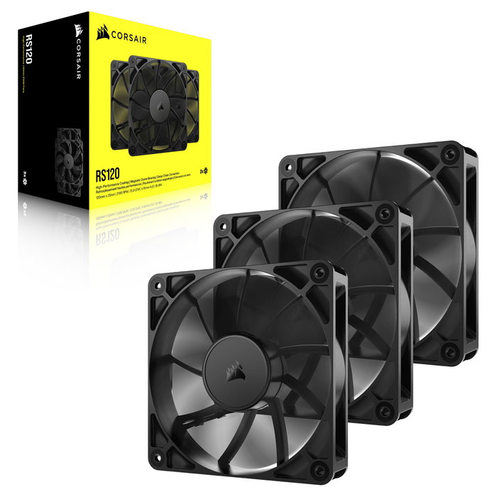 Corsair RS120 PWM 120mm Black 3-Pack