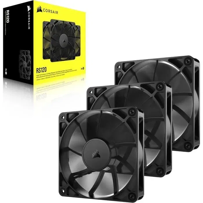 Corsair RS120 Carcasa del Ordenador Ventilador 12 cm Negro 3 Piezas