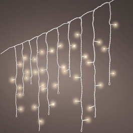 Lumineo Cortina LED de Carámbanos Blanco Cálido 5 m