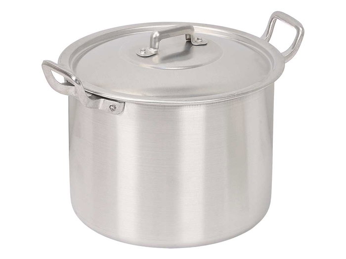 KINVARA Olla de Aluminio de 20 cm, 4,5 l, Plata