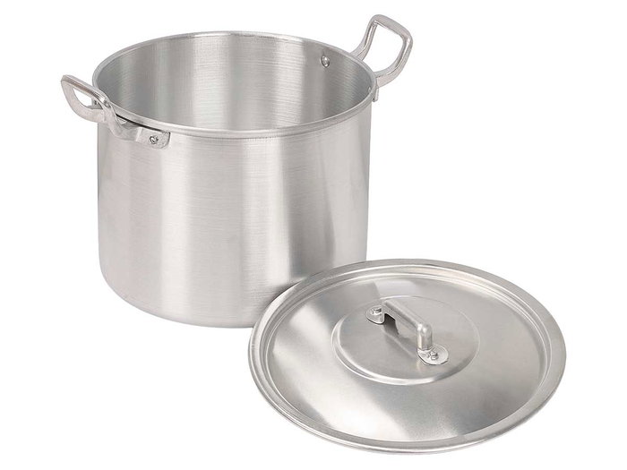 KINVARA Olla de Aluminio de 20 cm, 4,5 l, Plata