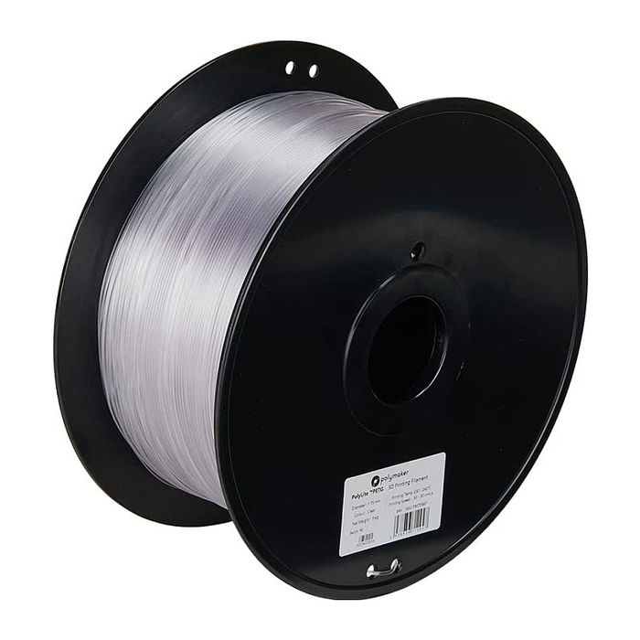 Polmask PETG Filamento 1.75mm Transparente 1 kg para Impresora 3D, Alta Transparencia y Resistencia