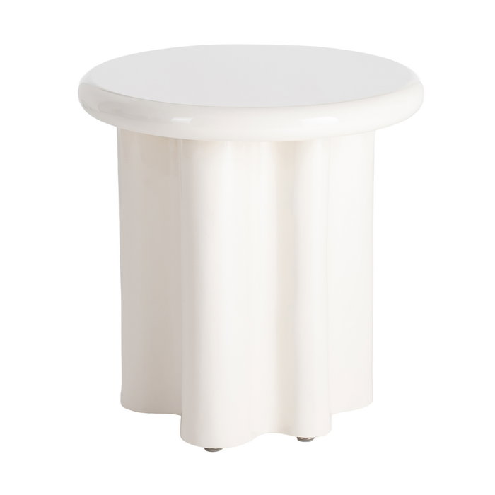 Mesa Auxiliar Lacado Crema Dm Salón 50 X 50 X 50 cm