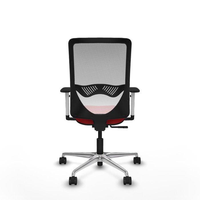 PIQUERAS Y CRESPO Silla de oficina Zulema con mecanismo Sincro, Rojo y Blanco