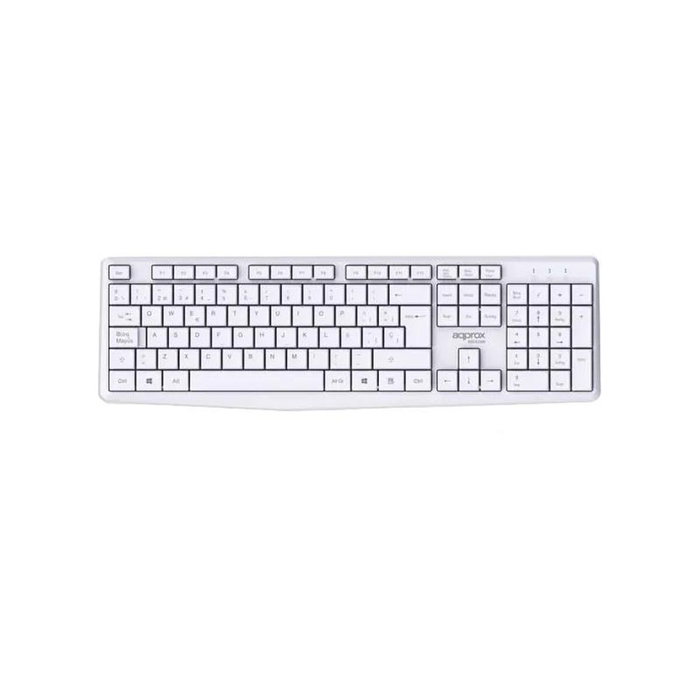 Approx Teclado y Mouse Inalámbrico APPX420W 2.4GHz Multimedia 1000DPI Blanco