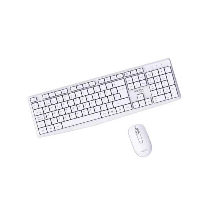 Approx Teclado y Mouse Inalámbrico APPX420W 2.4GHz Multimedia 1000DPI Blanco