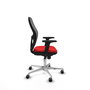 PIQUERAS Y CRESPO Silla de oficina Jorquera con mecanismo Sincro, Rojo y Gris