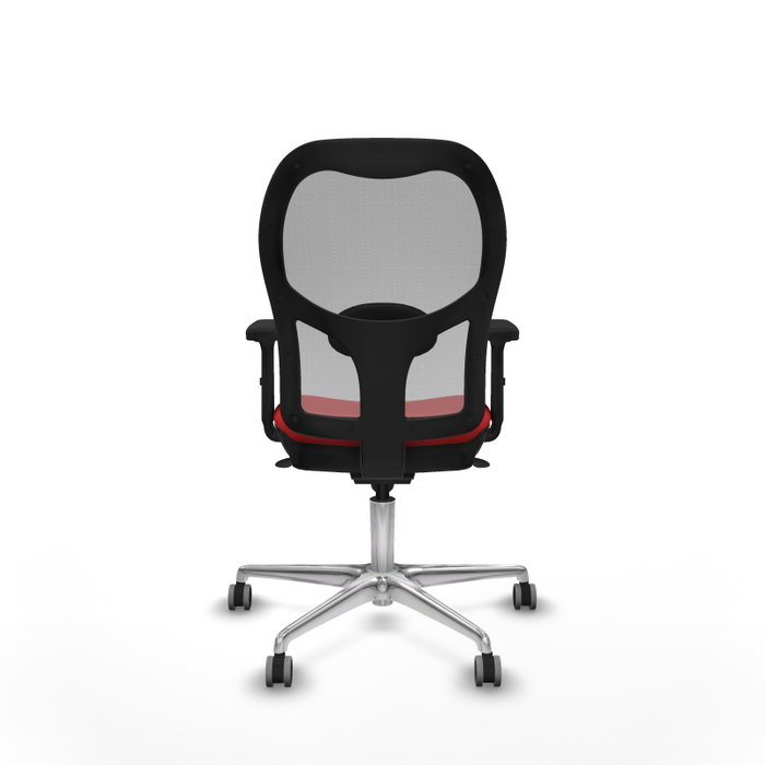 PIQUERAS Y CRESPO Silla de oficina Jorquera con mecanismo Sincro, Rojo y Gris