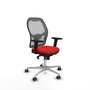 PIQUERAS Y CRESPO Silla de oficina Jorquera con mecanismo Sincro, Rojo y Gris