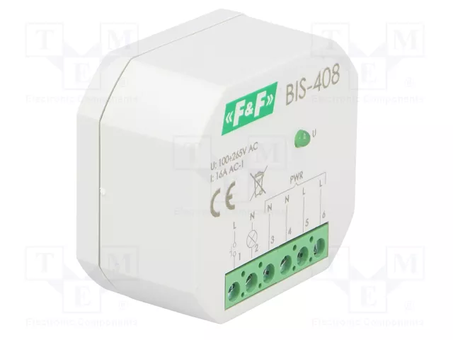 F&F Relé de instalación biestable por impulsos NA 16A