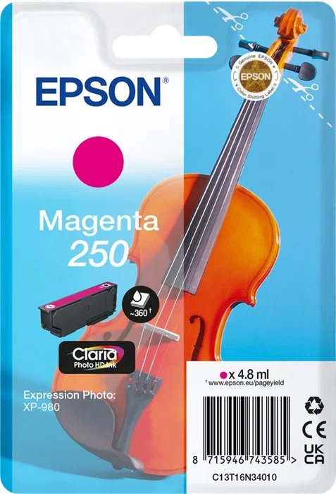 Epson 250 Cartucho de Tinta Magenta Claria Photo HD Epson 250 Cartucho de Tinta Magenta Claria Photo HD