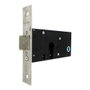Micel Cerradura de Embutir CRE01 para Perfil Europeo 60 mm Inox - Acero Inoxidable para Puertas Metálicas, Leva Larga L15, Cuadradillo 8 mm, Incluye Escudos