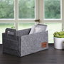 Aberto Design Organizador de Escritorio 6259, Fieltro Gris 30 x 20 x 15 cm, Práctico y Elegante para Mantener el Orden