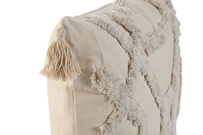 DKD Home Decor Cojín de Poliéster y Algodón Crudo 45x8x45 cm (Pack de 2)