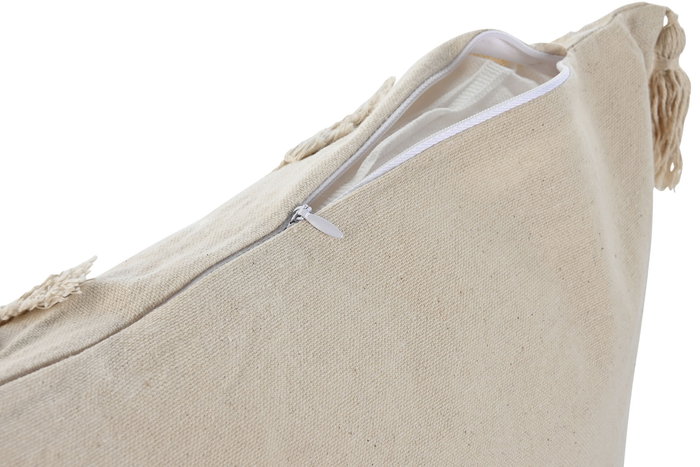 DKD Home Decor Cojin Boho Crudo 8 x 45 x 45 cm (2 Unidades) Poliester Algodon