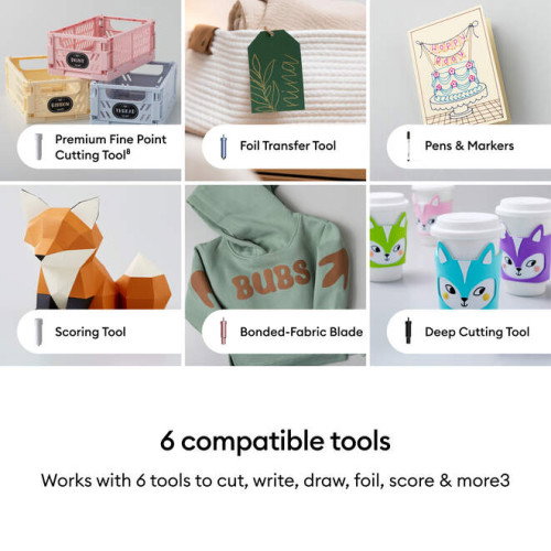 Cricut Explore 5 Essentials Bundle Kit - Máquina de Corte para Vinilo, Papel, Tela y Transferencia Térmica, 30.5 cm, Color Taupe - 2012405