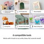 Cricut Explore 5 Essentials Bundle Kit - Máquina de Corte para Vinilo, Papel, Tela y Transferencia Térmica, 30.5 cm, Color Taupe - 2012405