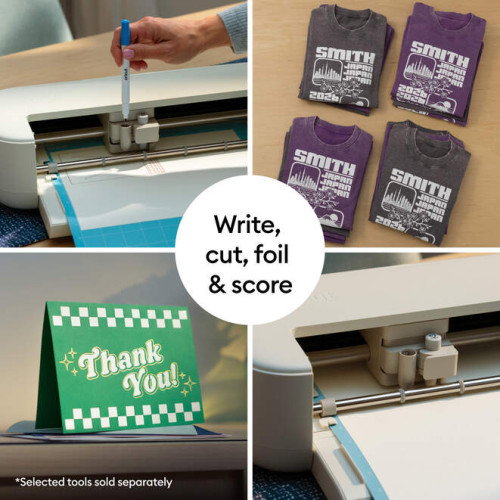 Cricut Explore 5 Essentials Bundle Kit - Máquina de Corte para Vinilo, Papel, Tela y Transferencia Térmica, 30.5 cm, Color Taupe - 2012405