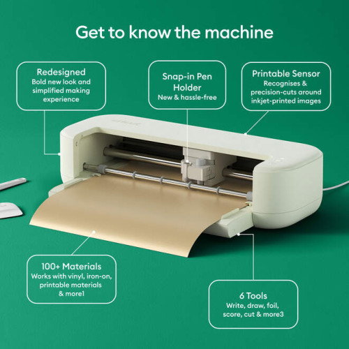 Cricut Explore 5 Essentials Bundle Kit - Máquina de Corte para Vinilo, Papel, Tela y Transferencia Térmica, 30.5 cm, Color Taupe - 2012405