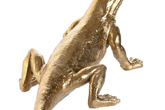 DKD Home Decor Figura de Lagartija en Resina Dorado