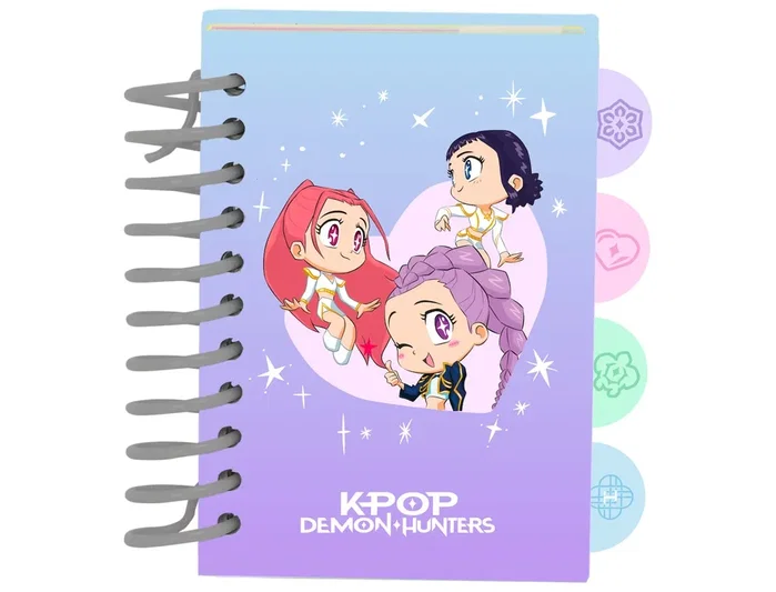 Safta Bloc de Notas A7 K-Pop Demon Hunters Chibi de Polipropileno